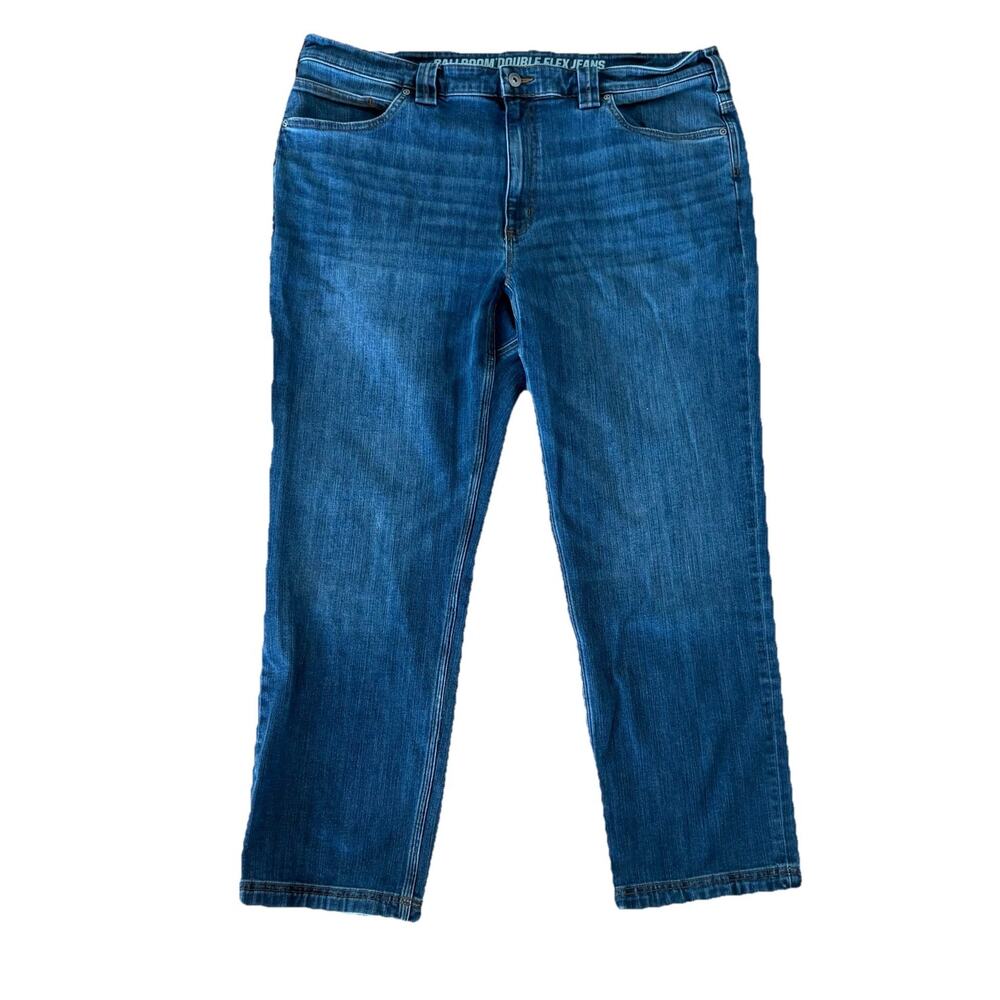 Duluth Men's Ballroom Double Flex Blue Denim Jeans 40x30 Standard Fit